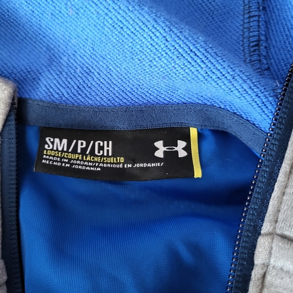 Under Armour Gray and Blue Zip-Up Jacket, Size Small - Picture 4 of 5